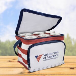 AMERICANA STARS N STRIPES 6 PACK COOLER
