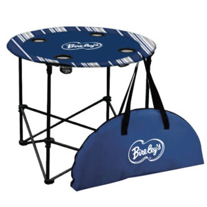 4 PERSON FOLDING CAMPING TABLE WITH CARRYING BAG - STRIPED