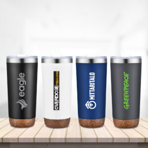 CLARION - 22 OZ VACUUM TUMBLER WITH CORK BOTTOM