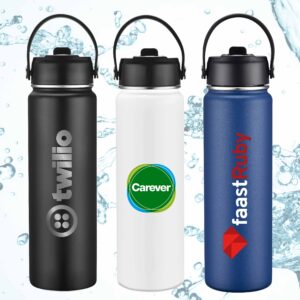 MARINA - 27 OZ VACUUM SEALED WATER BOTTLE WITH SILICONE BOTTOM