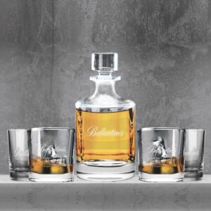 5 PC BRANDY AND WHISKEY DECANTER SET